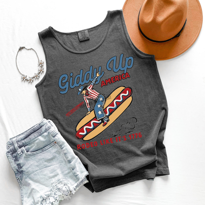 GIDDY UP AMERICA COMFORT COLORS TANK