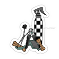 WESTERN DOG GROOMER STICKER - 2.38" x 3"