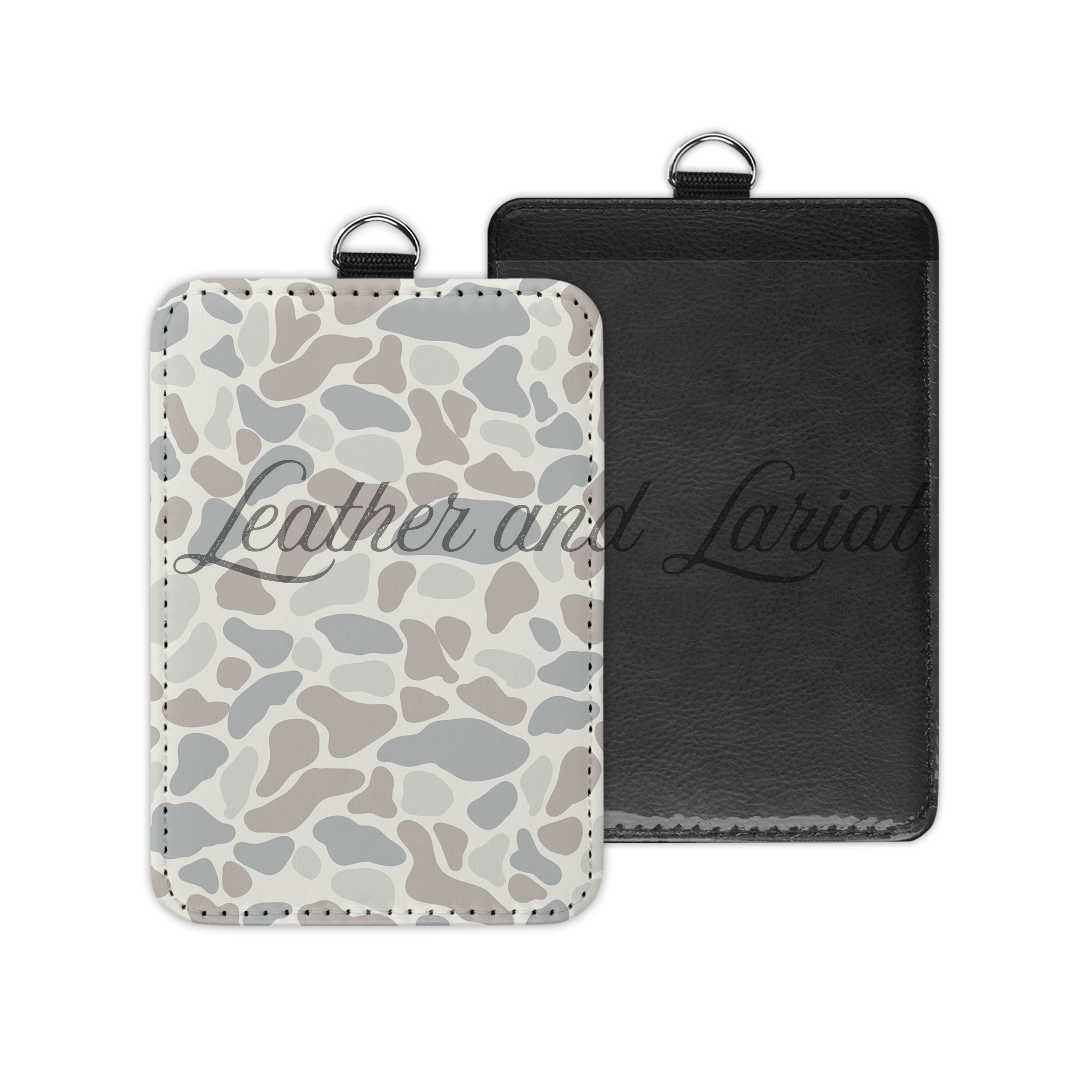 LIGHT GRAY DUCK CAMO ID BADGE HOLDER