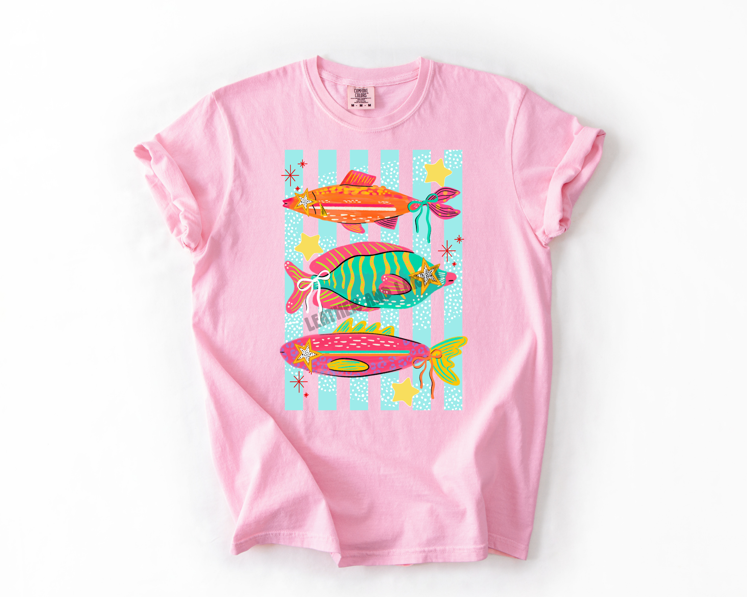 STARRY BOW FISH COMFORT COLOR TEE