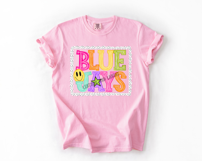 PREPPY BLUE JAYS GAME DAY COMFORT COLORS TEE