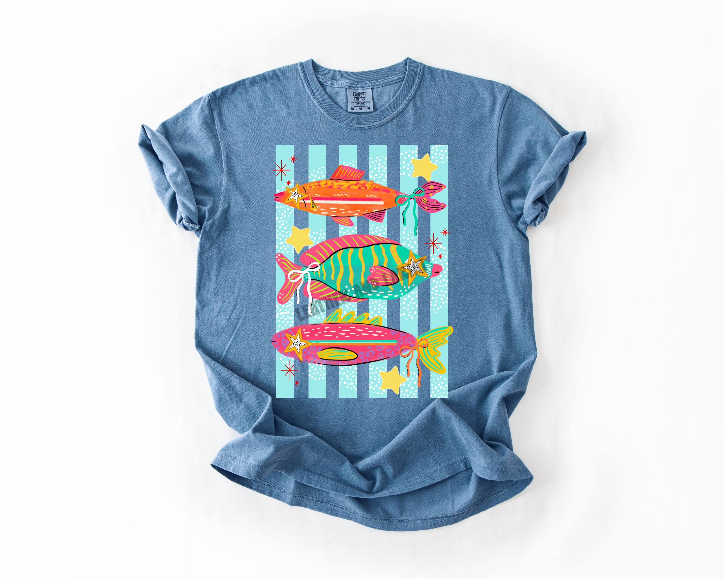 STARRY BOW FISH COMFORT COLOR TEE