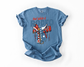 RED WHITE AND RODEO COMFORT COLORS TEE