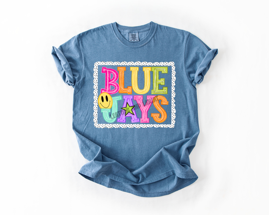 PREPPY BLUE JAYS GAME DAY COMFORT COLORS TEE