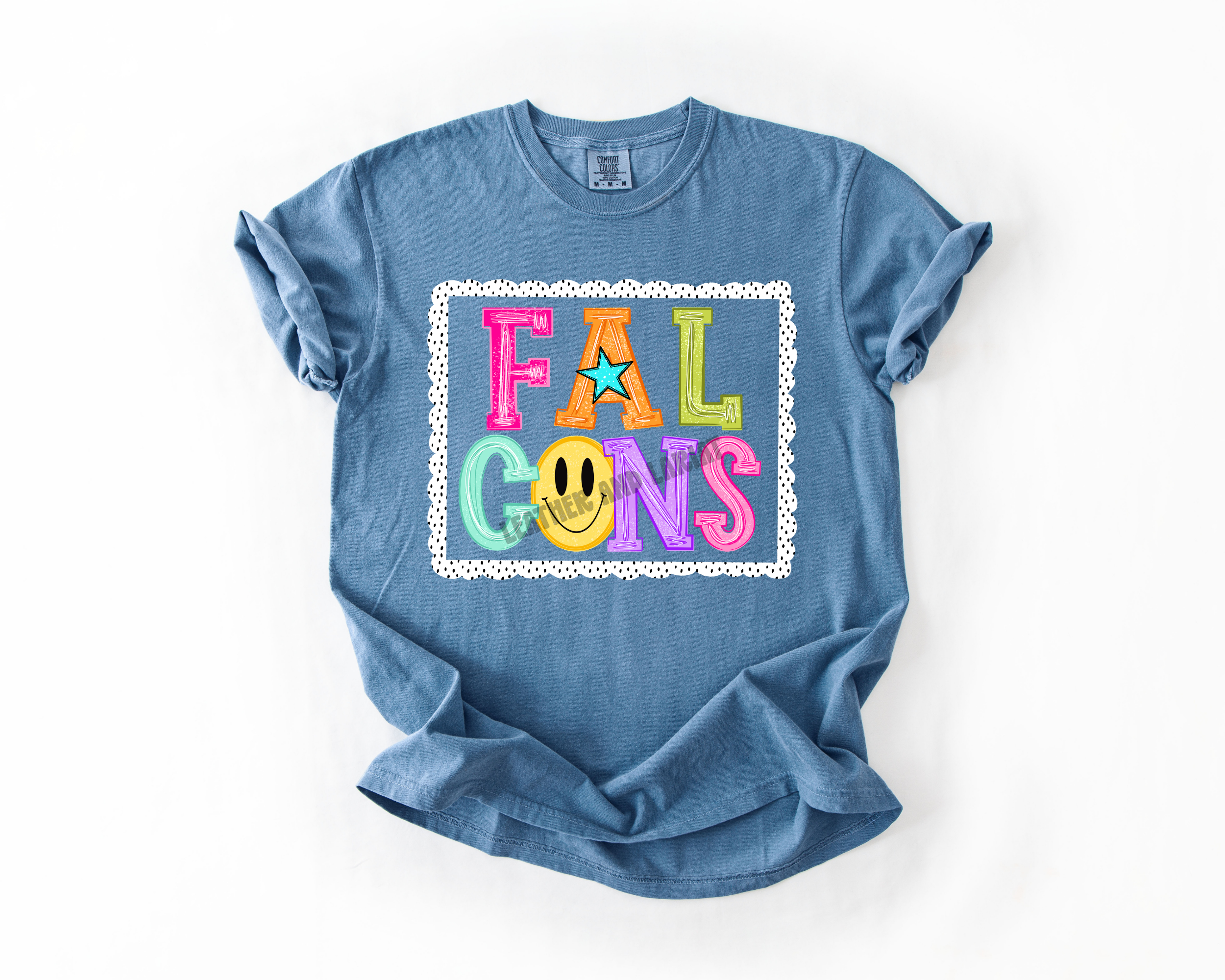 PREPPY FALCONS GAME DAY COMFORT COLORS TEE