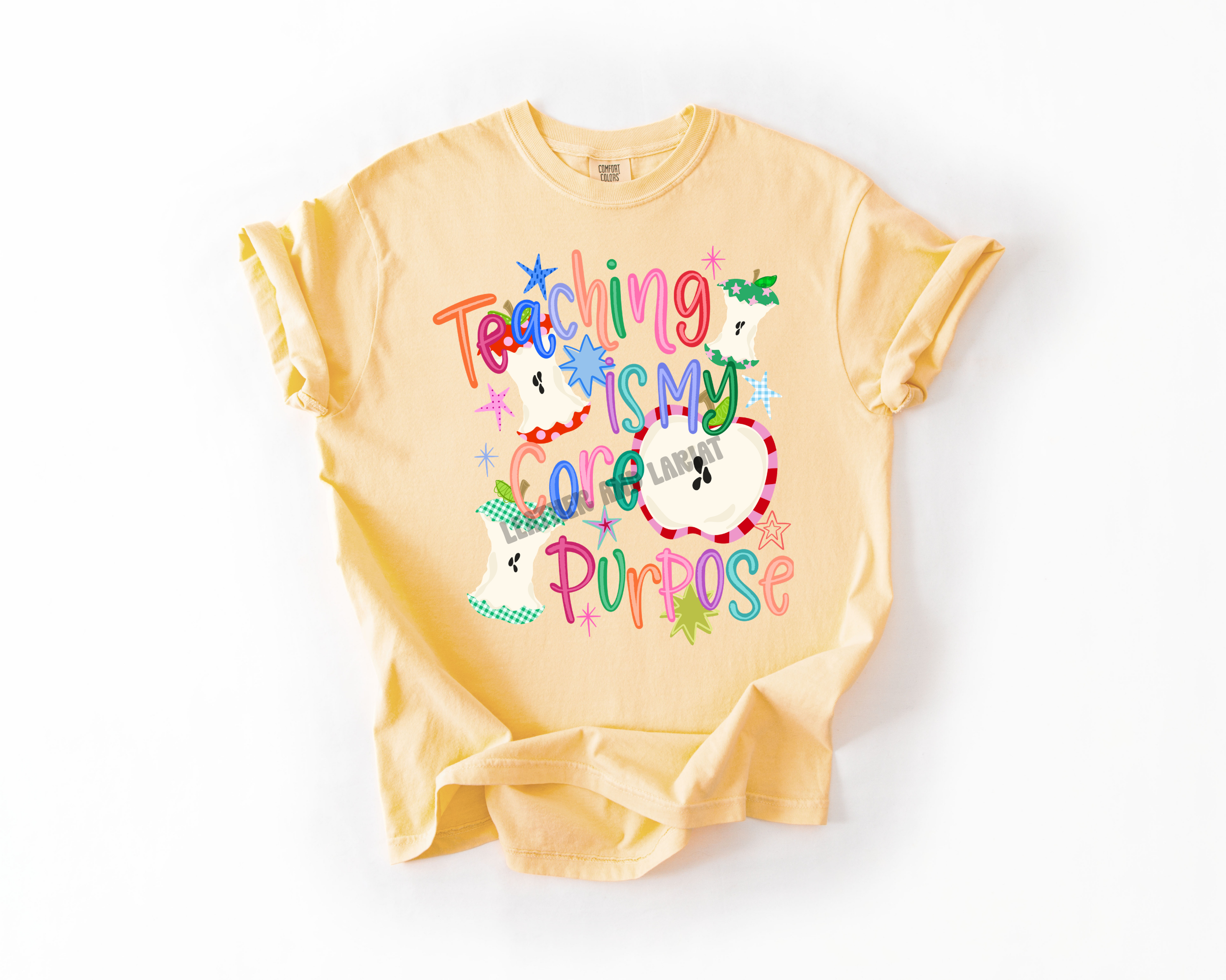 TEACHING IS MY CORE PURPOSE COMFORT COLORS TEE