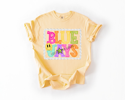 PREPPY BLUE JAYS GAME DAY COMFORT COLORS TEE
