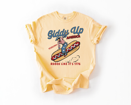 GIDDY UP AMERICA COMFORT COLORS TEE