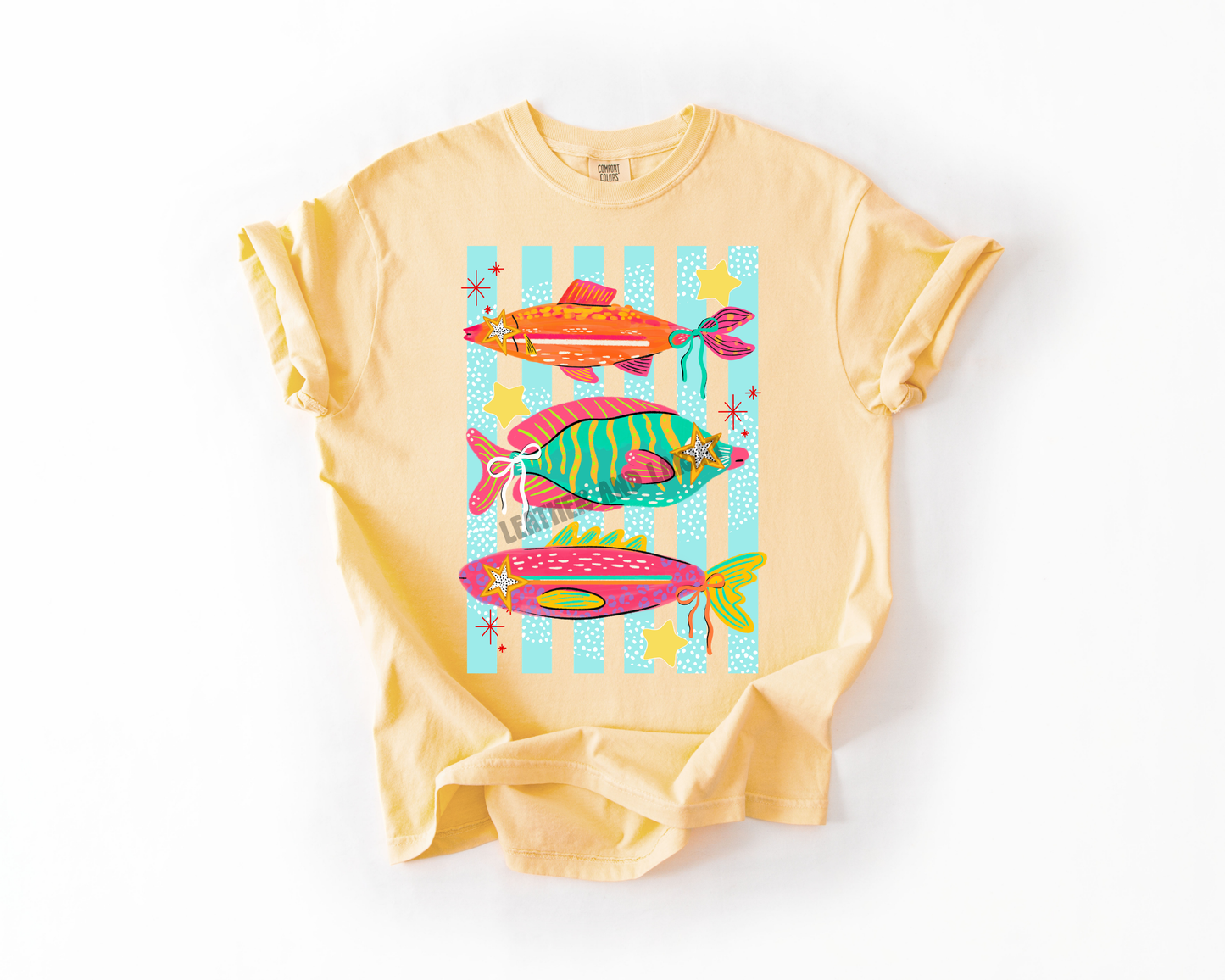 STARRY BOW FISH COMFORT COLOR TEE