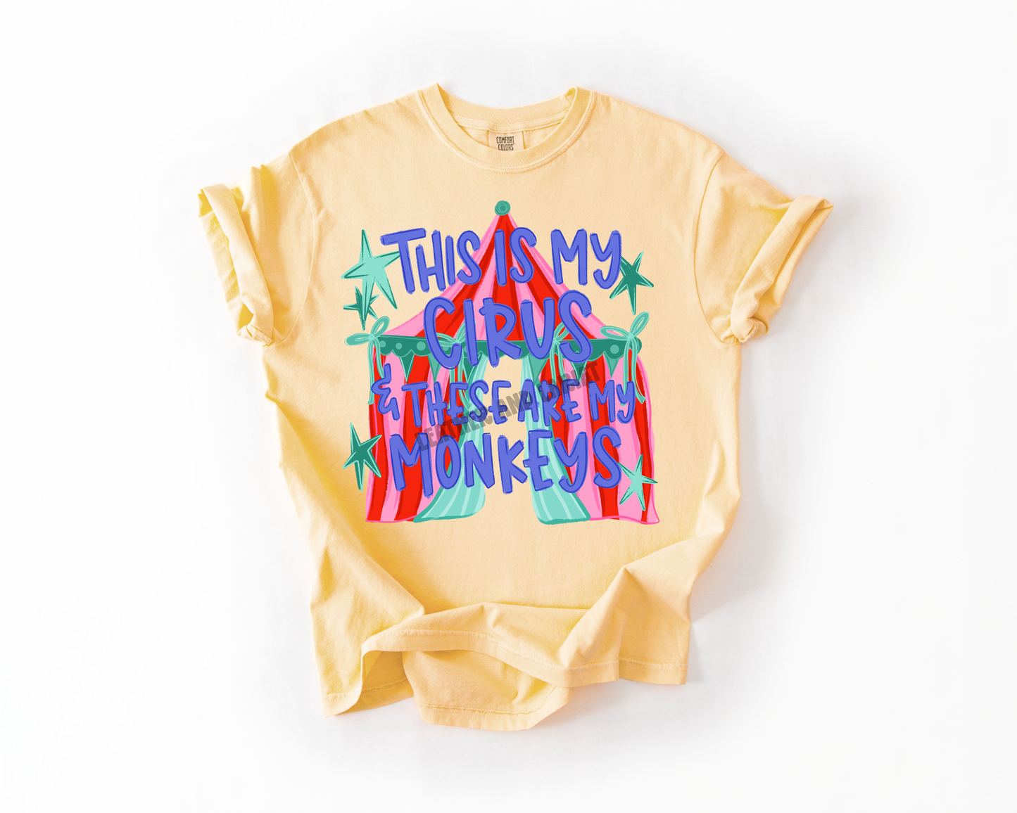 THIS IS MY CIRCUS AND THESE ARE MY MONKEYS COMFORT COLORS TEE