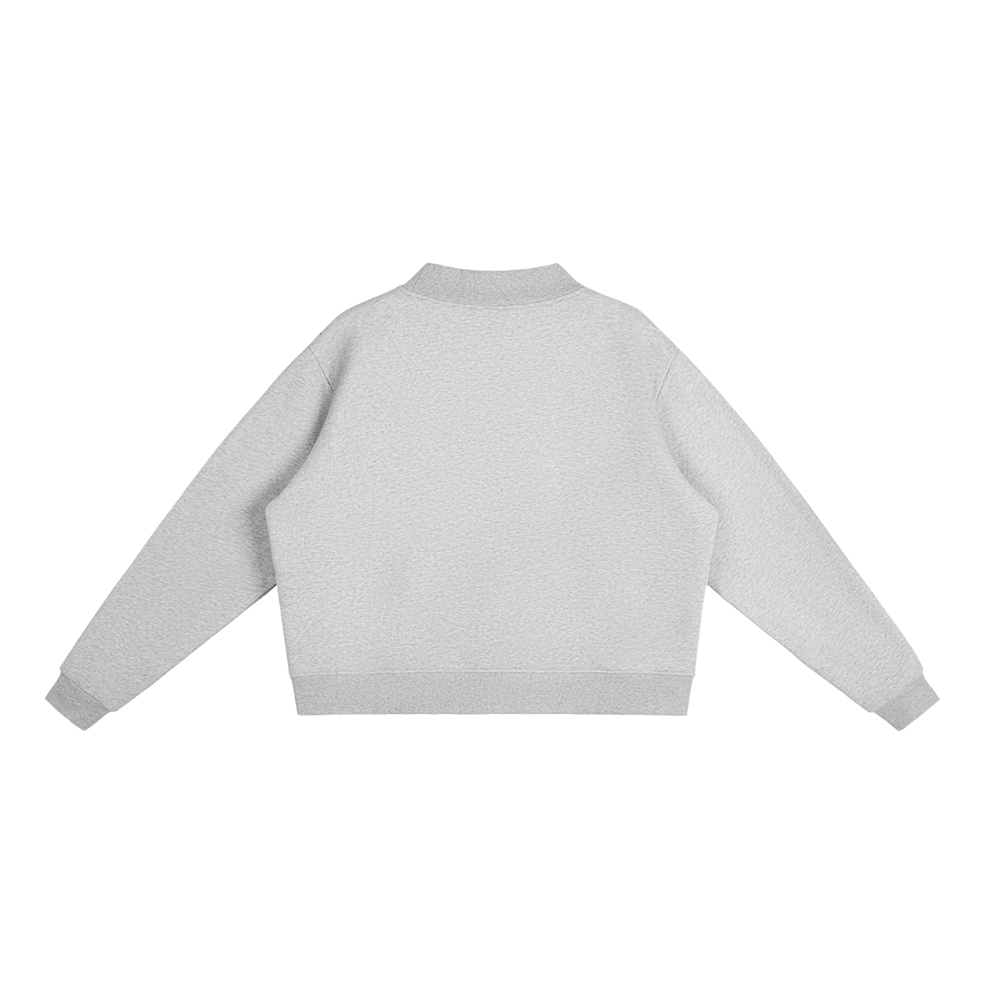 BEDAZZLED DUCK FLEECE MOCK-NECK CREW SWEATSHIRT