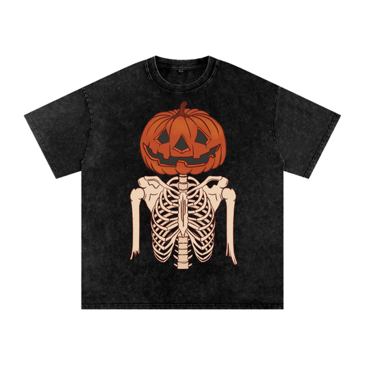 PUMPKIN BONES WASHED OVERSIZED TEE