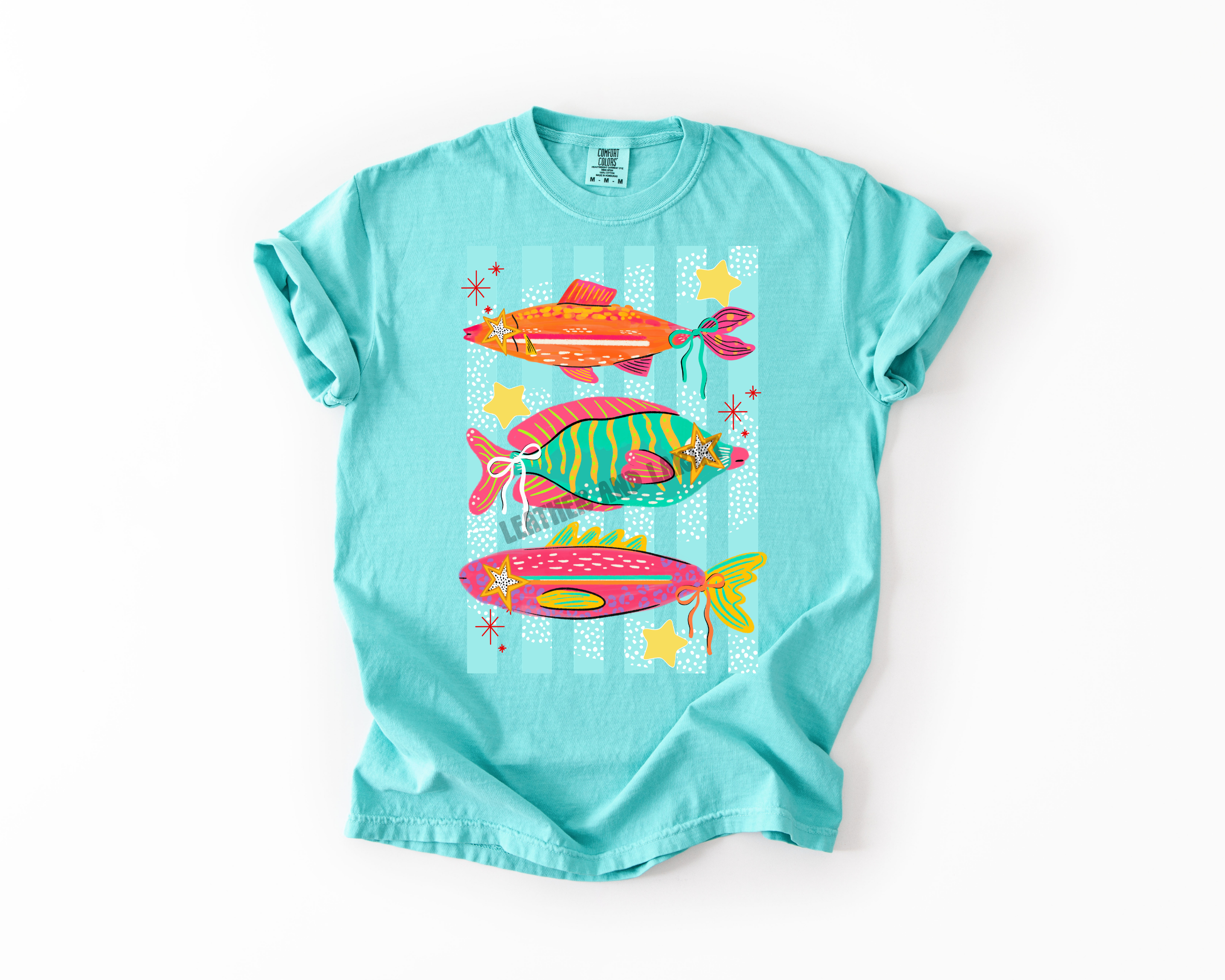 STARRY BOW FISH COMFORT COLOR TEE