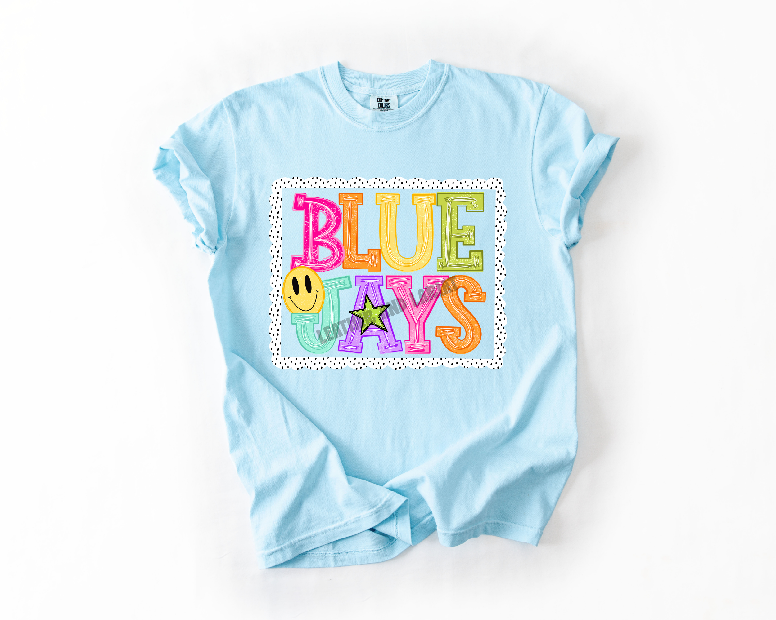 PREPPY BLUE JAYS GAME DAY COMFORT COLORS TEE