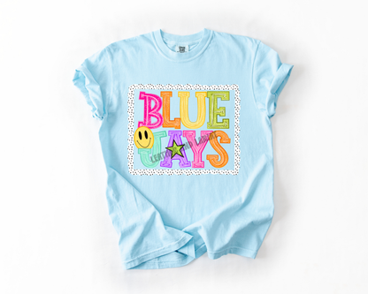 PREPPY BLUE JAYS GAME DAY COMFORT COLORS TEE