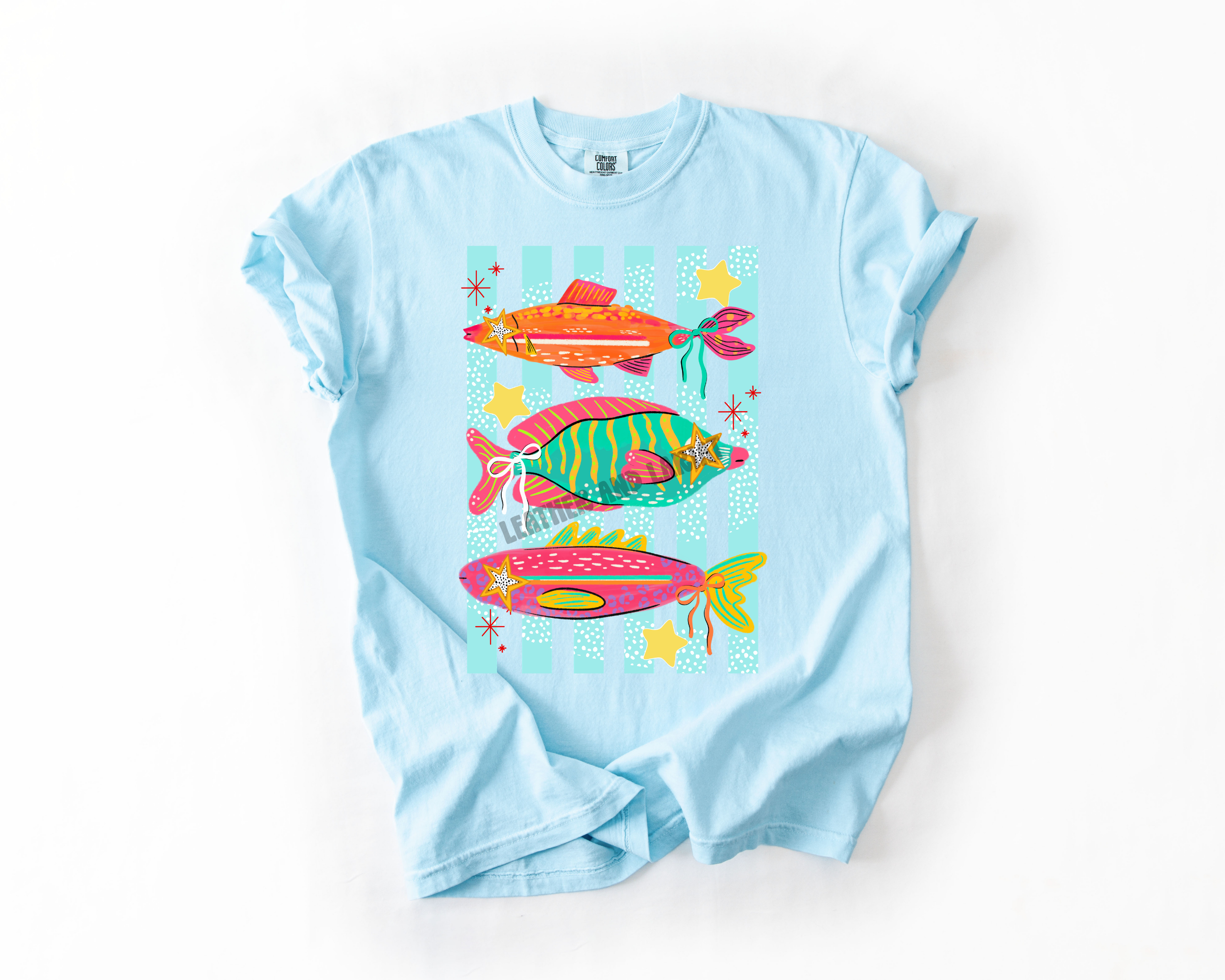 STARRY BOW FISH COMFORT COLOR TEE