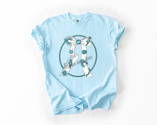 TURQUOISE BRANDED COMFORT COLORS TEE