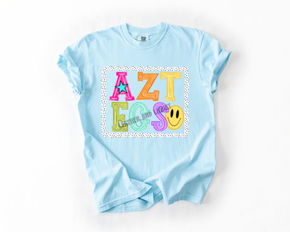 PREPPY AZTECS GAME DAY COMFORT COLORS TEE