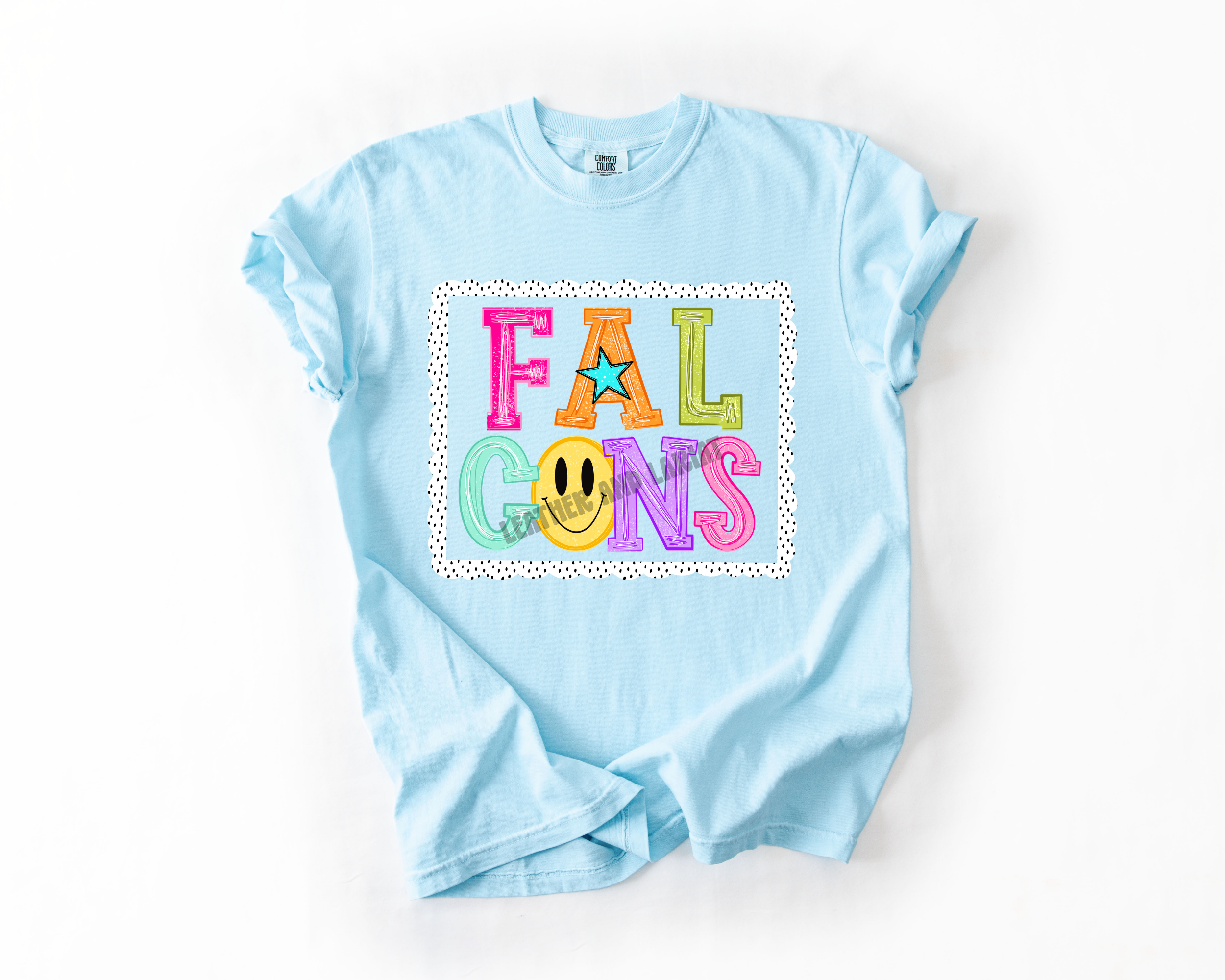 PREPPY FALCONS GAME DAY COMFORT COLORS TEE