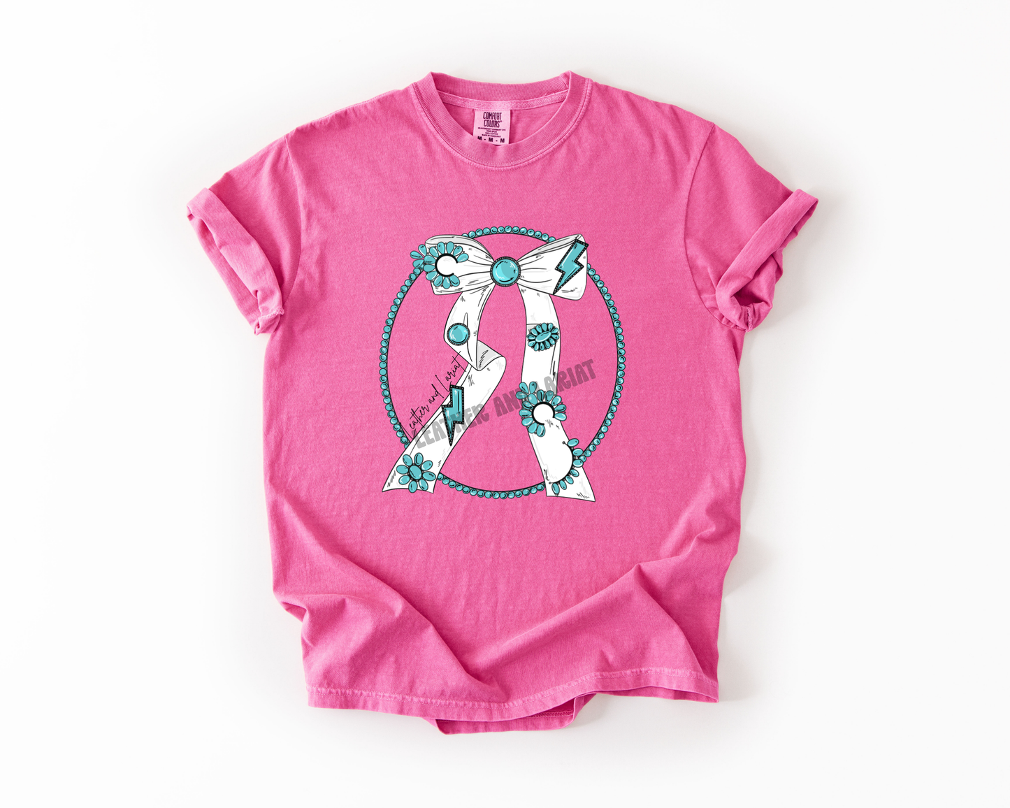 TURQUOISE BRANDED COMFORT COLORS TEE
