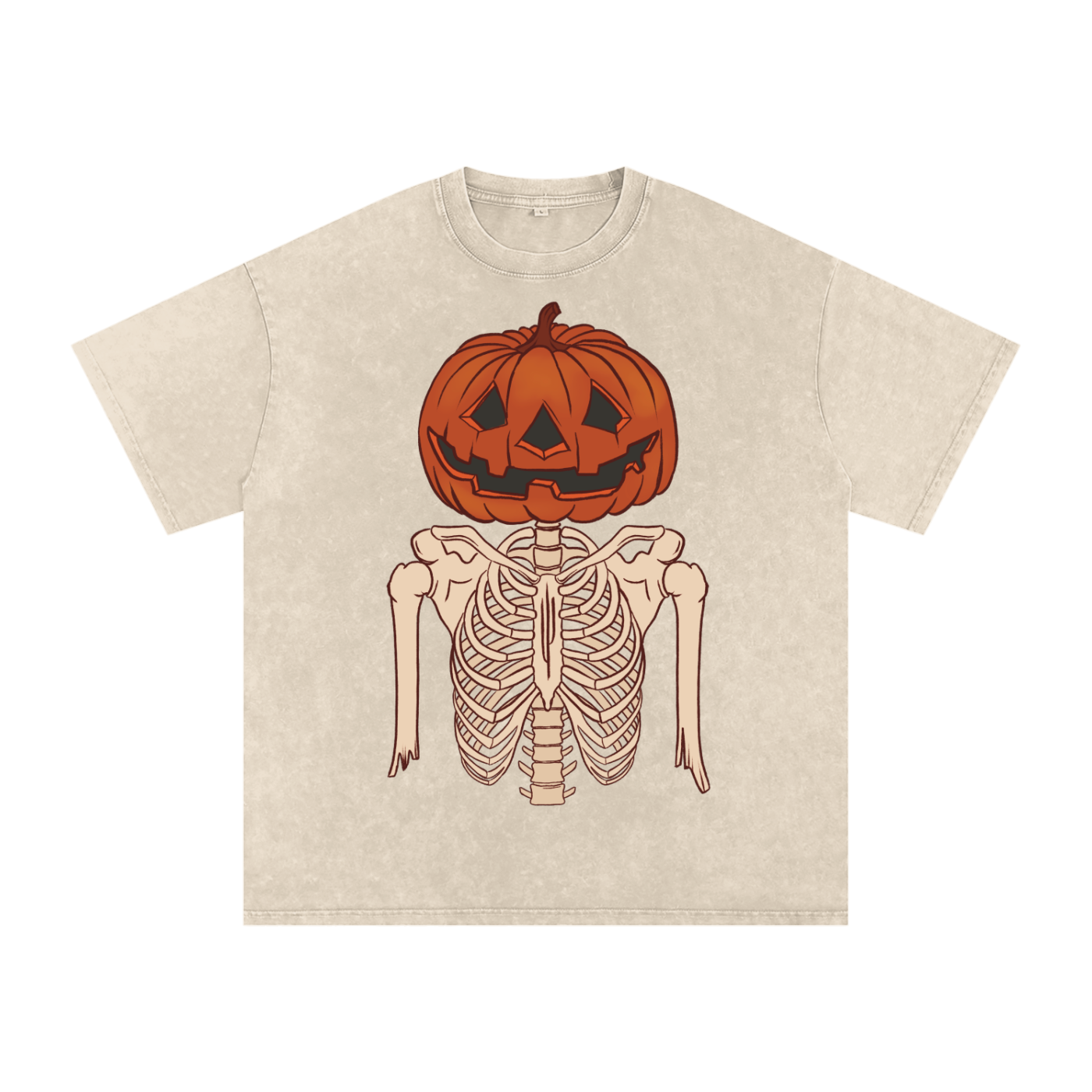 PUMPKIN BONES WASHED OVERSIZED TEE