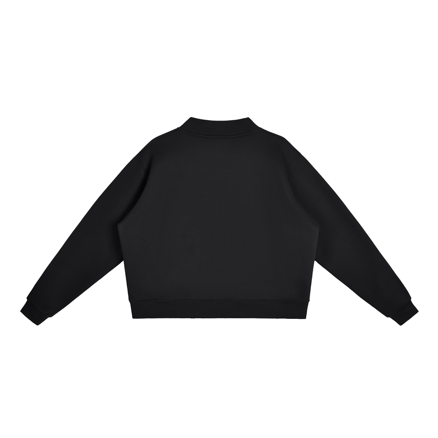 BEDAZZLED DUCK FLEECE MOCK-NECK CREW SWEATSHIRT