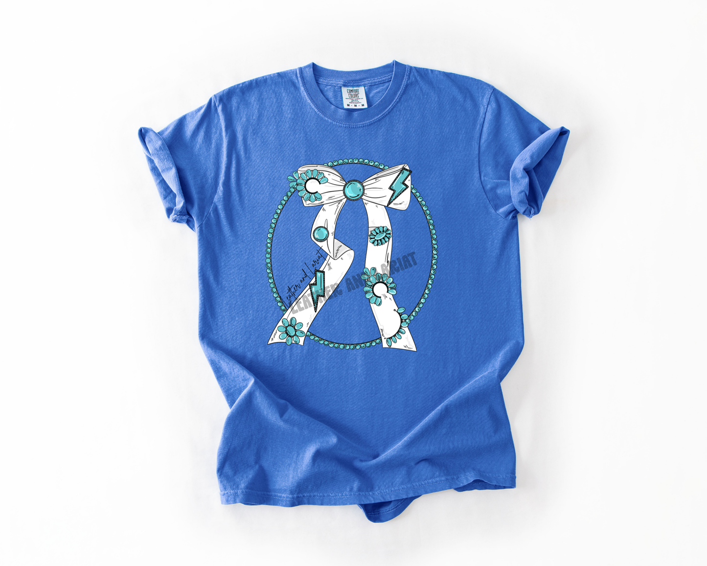TURQUOISE BRANDED COMFORT COLORS TEE