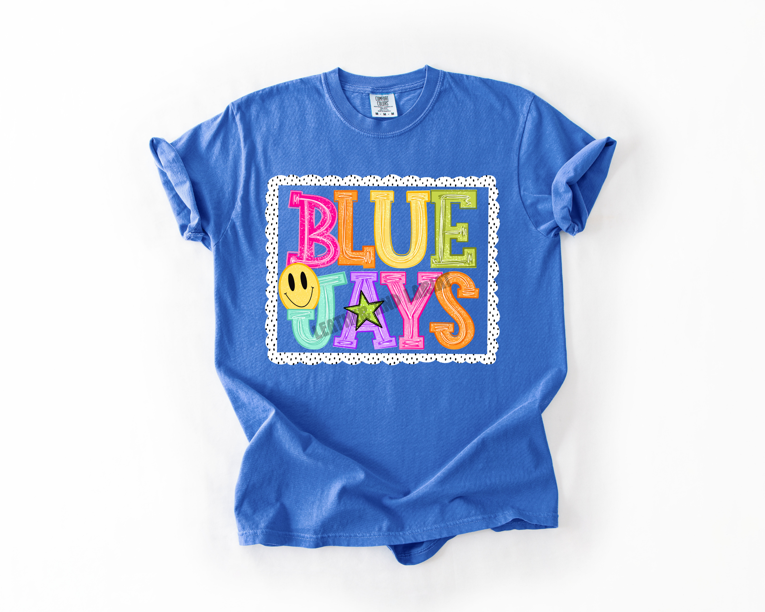 PREPPY BLUE JAYS GAME DAY COMFORT COLORS TEE