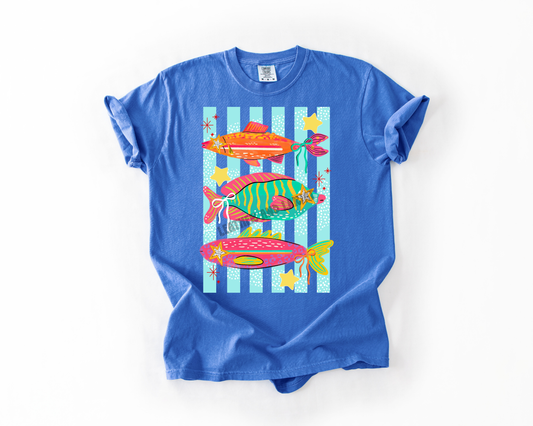 STARRY BOW FISH COMFORT COLOR TEE