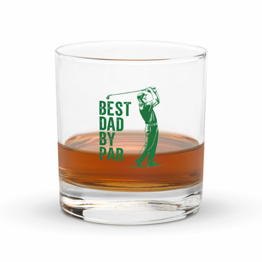 Best Dad By Par Rocks glass | fathers day gift | golf dad gifts | fathers day whiskey glass