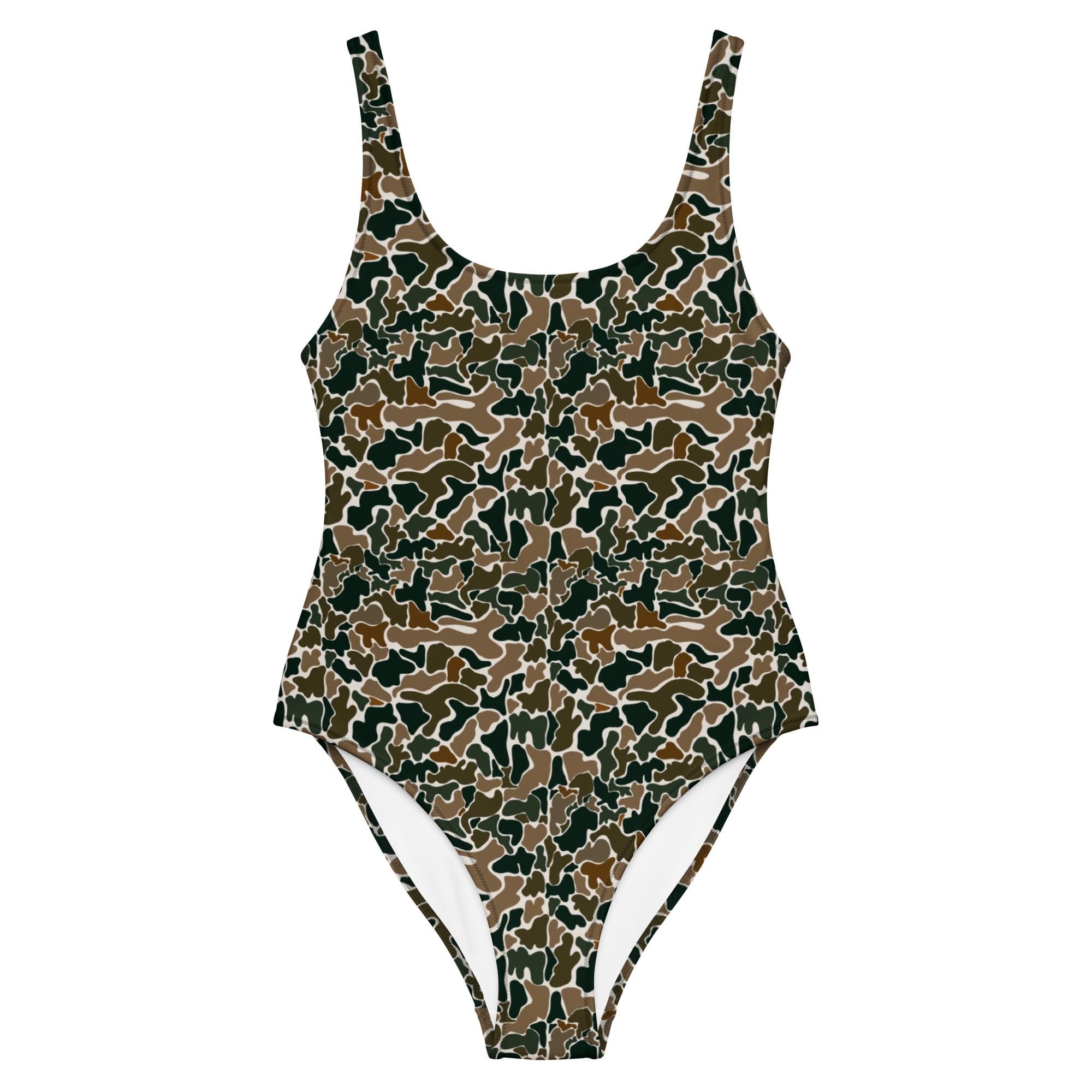 Trendy Retro Duck Camo One-Piece Swimsuit