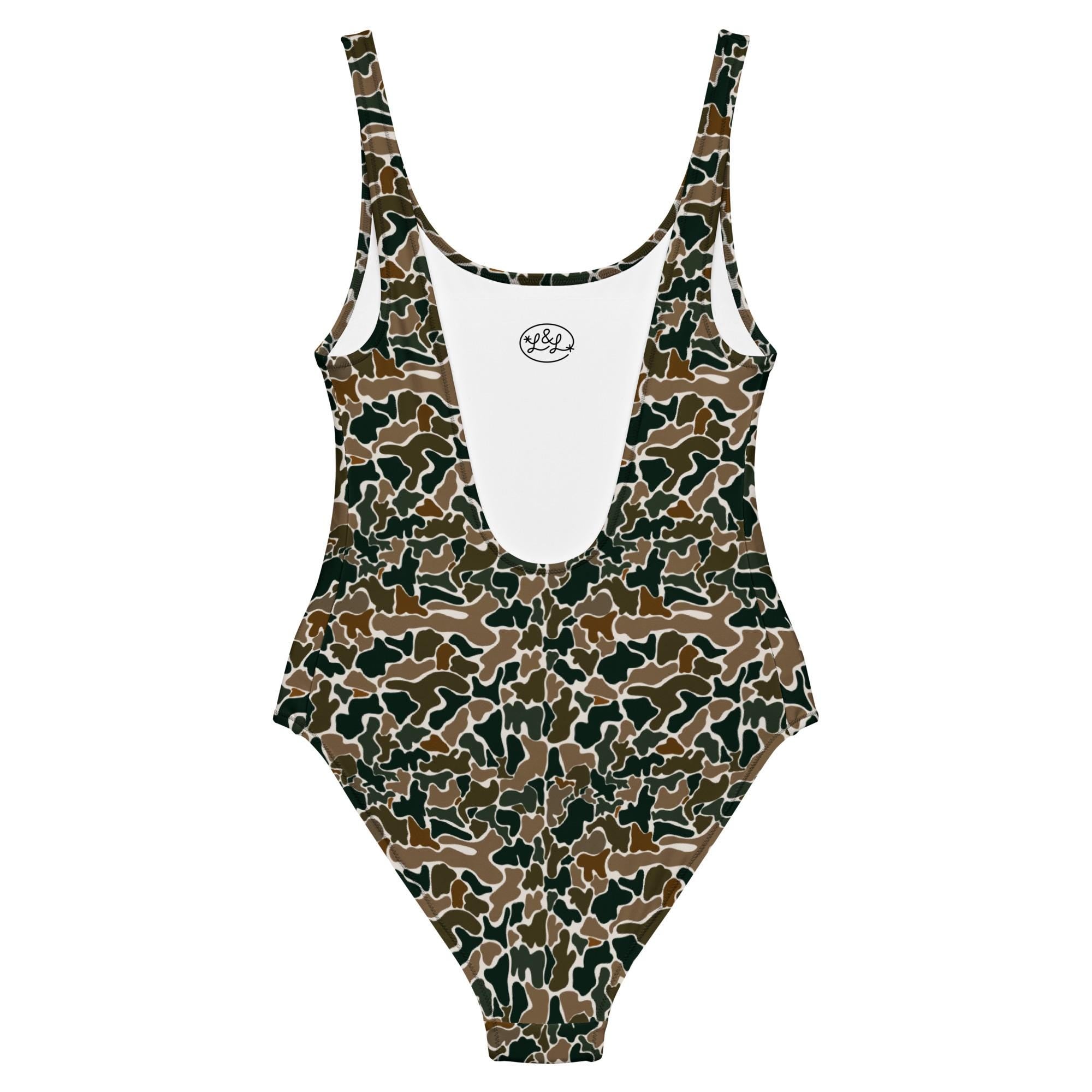 Trendy Retro Duck Camo One-Piece Swimsuit