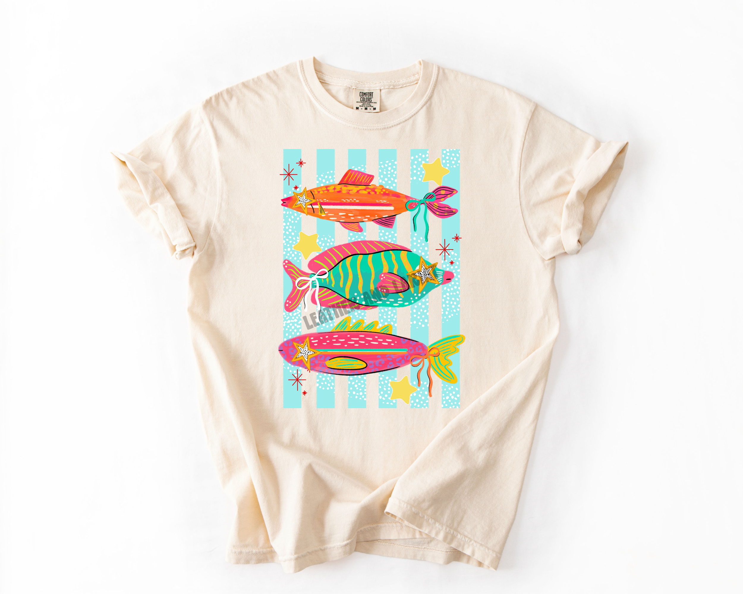STARRY BOW FISH COMFORT COLOR TEE