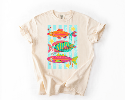 STARRY BOW FISH COMFORT COLOR TEE