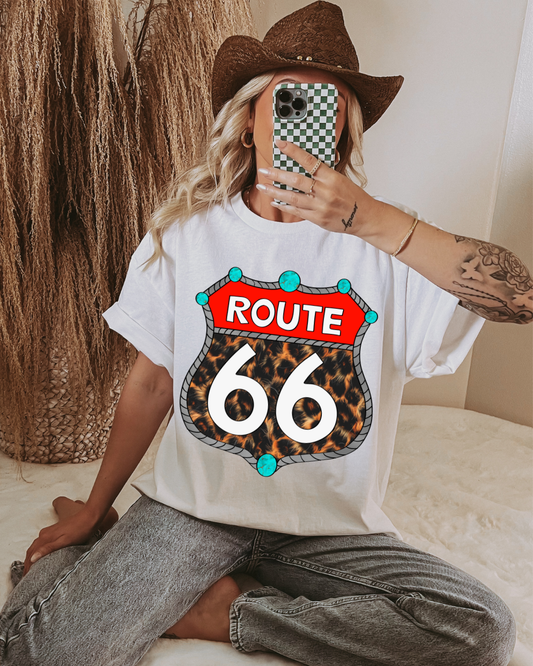 ROUTE 66 FAUX CHEETAH FUR