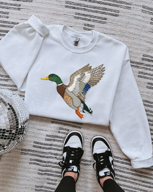 Faux Patchwork Flying Mallard