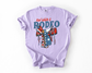 RED WHITE AND RODEO COMFORT COLORS TEE