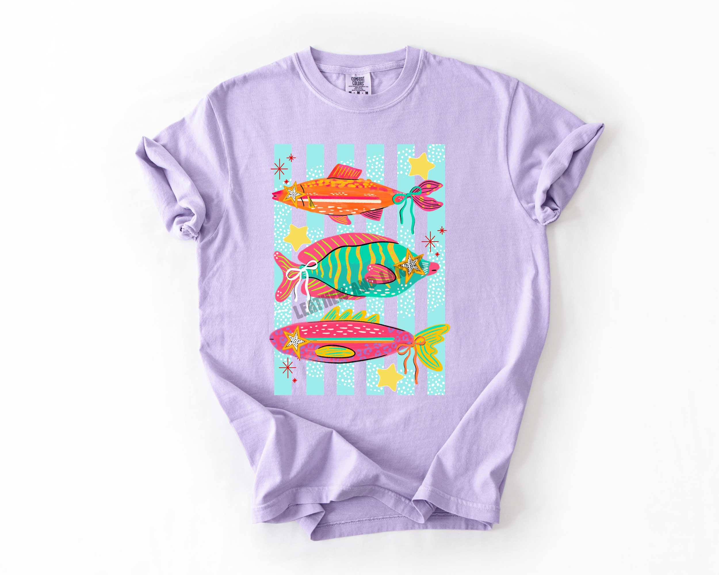 STARRY BOW FISH COMFORT COLOR TEE