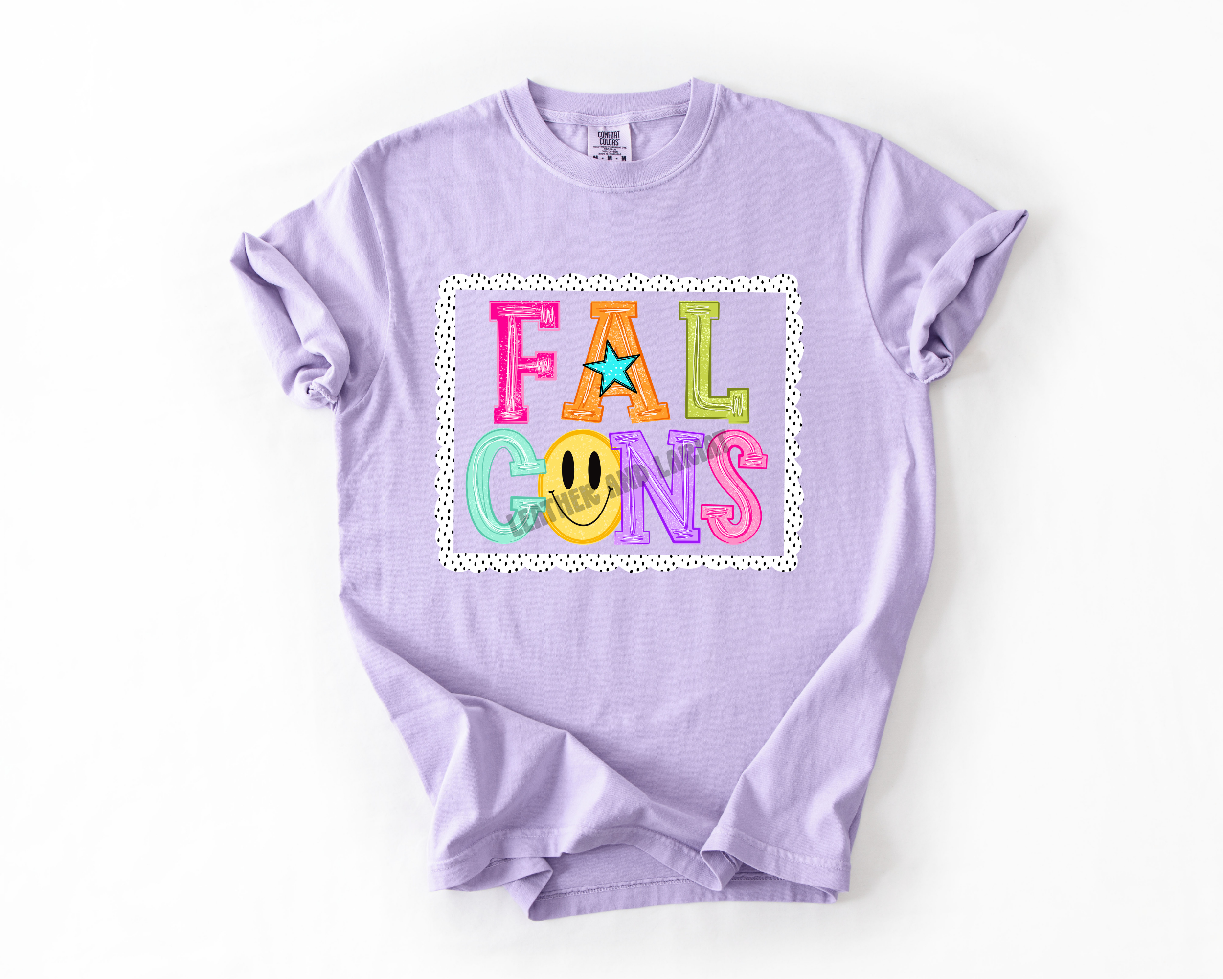 PREPPY FALCONS GAME DAY COMFORT COLORS TEE