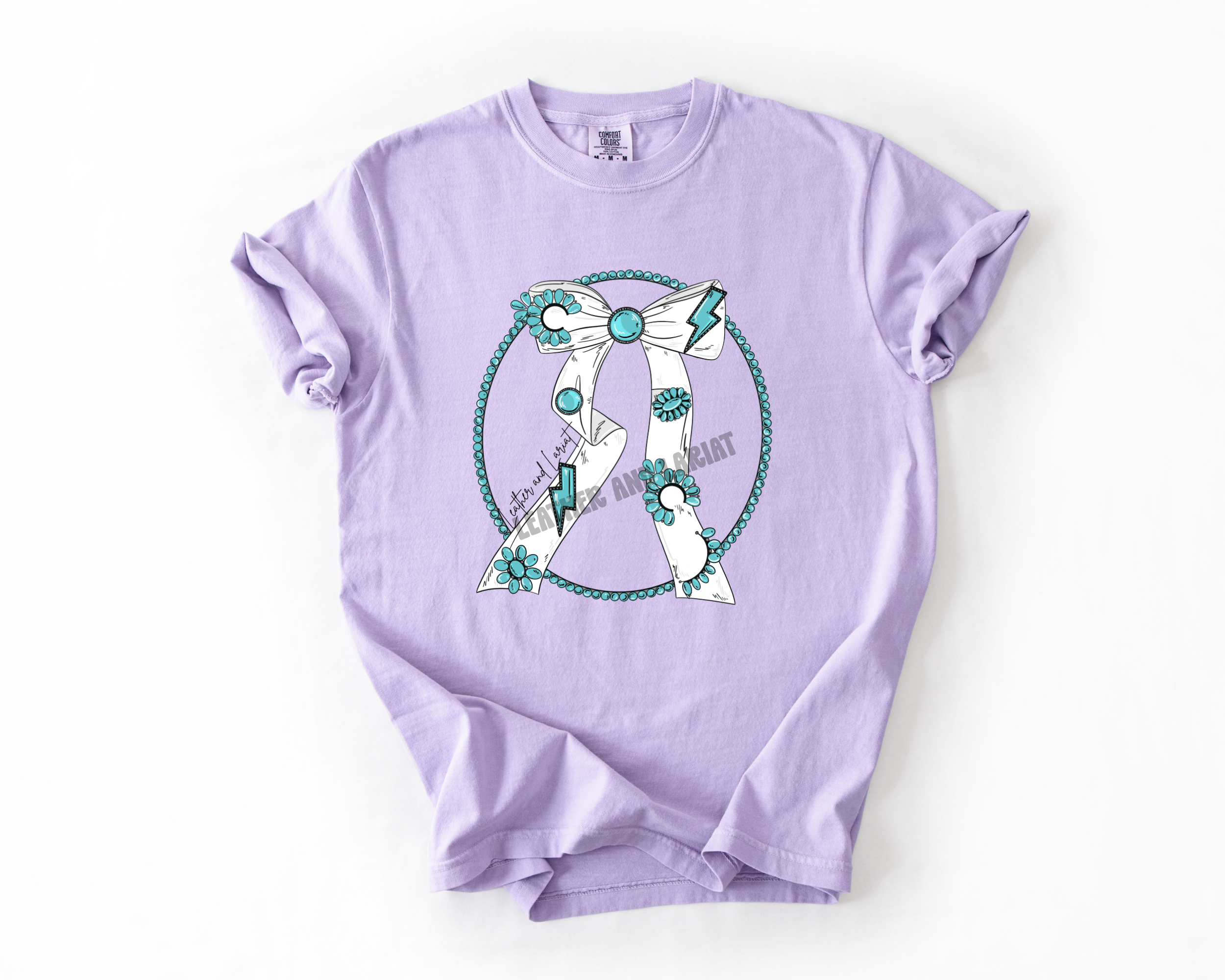 TURQUOISE BRANDED COMFORT COLORS TEE