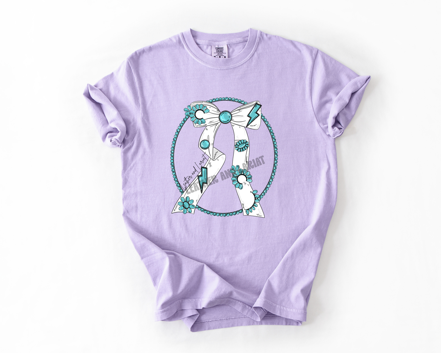 TURQUOISE BRANDED COMFORT COLORS TEE