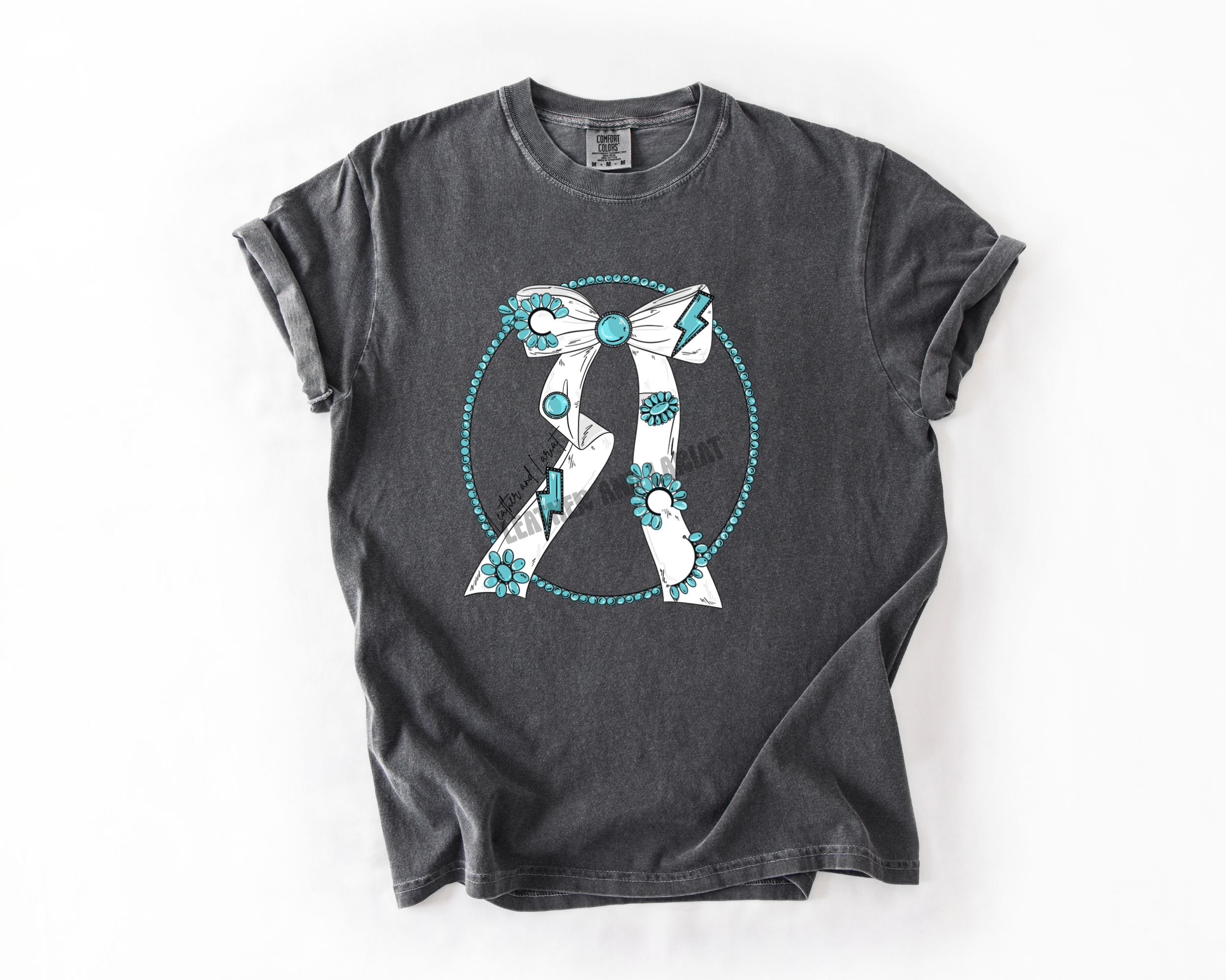TURQUOISE BRANDED COMFORT COLORS TEE