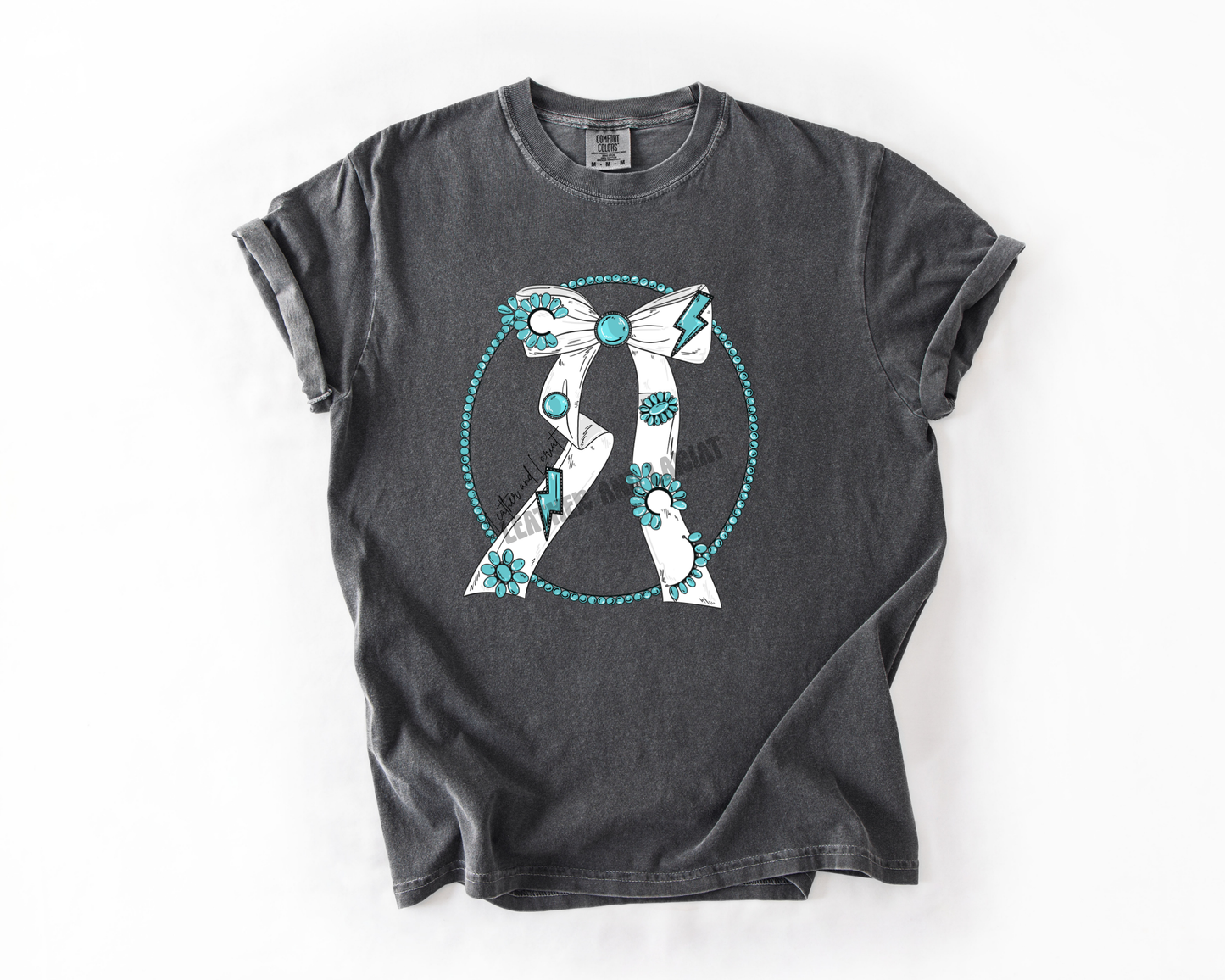 TURQUOISE BRANDED COMFORT COLORS TEE
