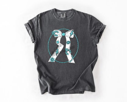 TURQUOISE BRANDED COMFORT COLORS TEE