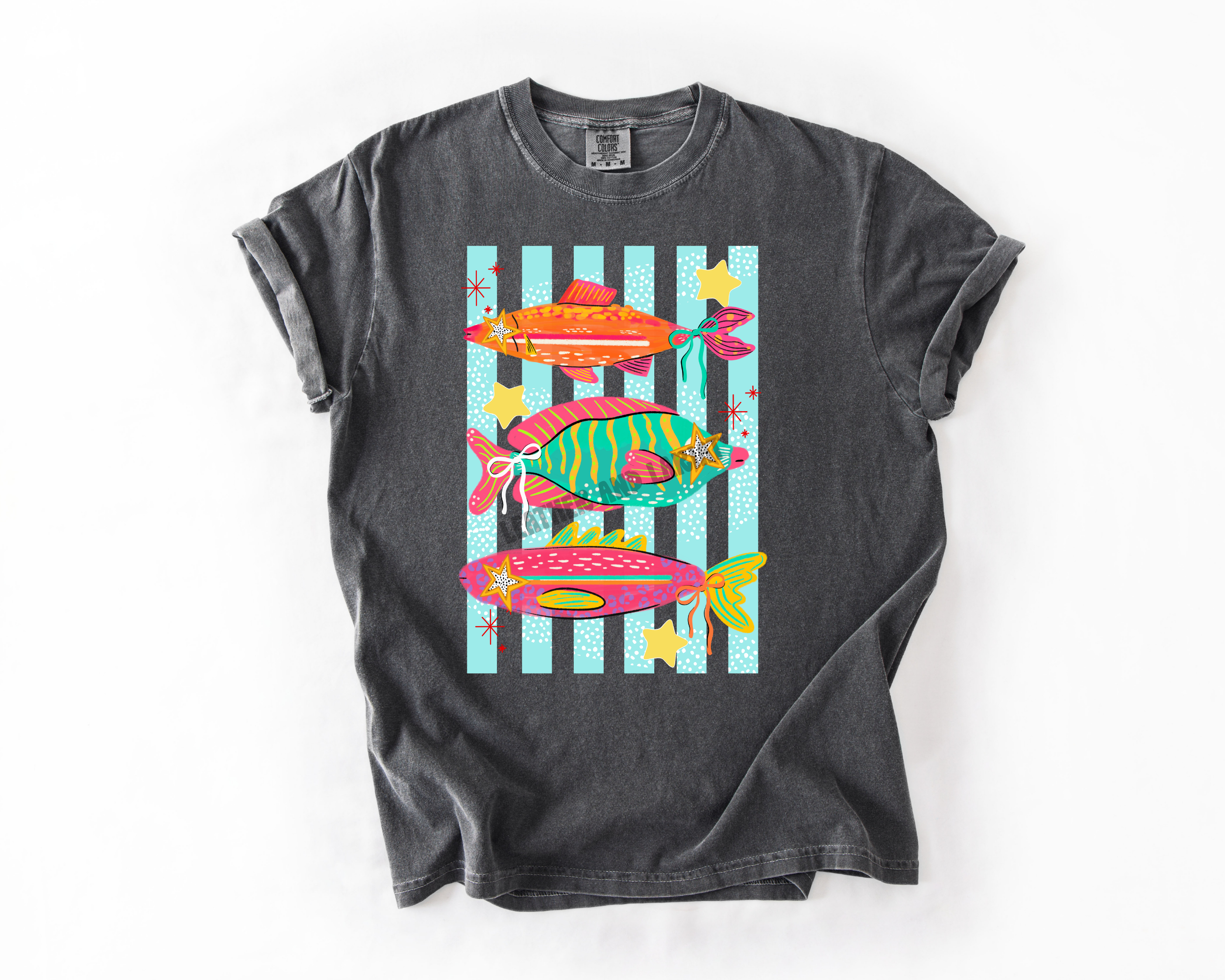 STARRY BOW FISH COMFORT COLOR TEE