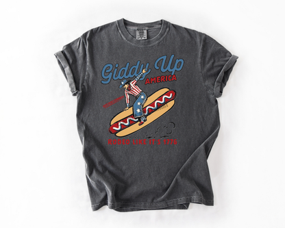GIDDY UP AMERICA COMFORT COLORS TEE