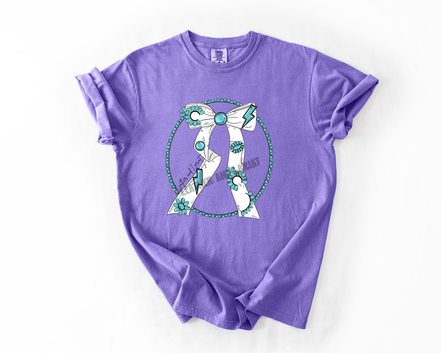 TURQUOISE BRANDED COMFORT COLORS TEE