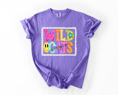 PREPPY WILDCATS GAME DAY COMFORT COLORS TEE