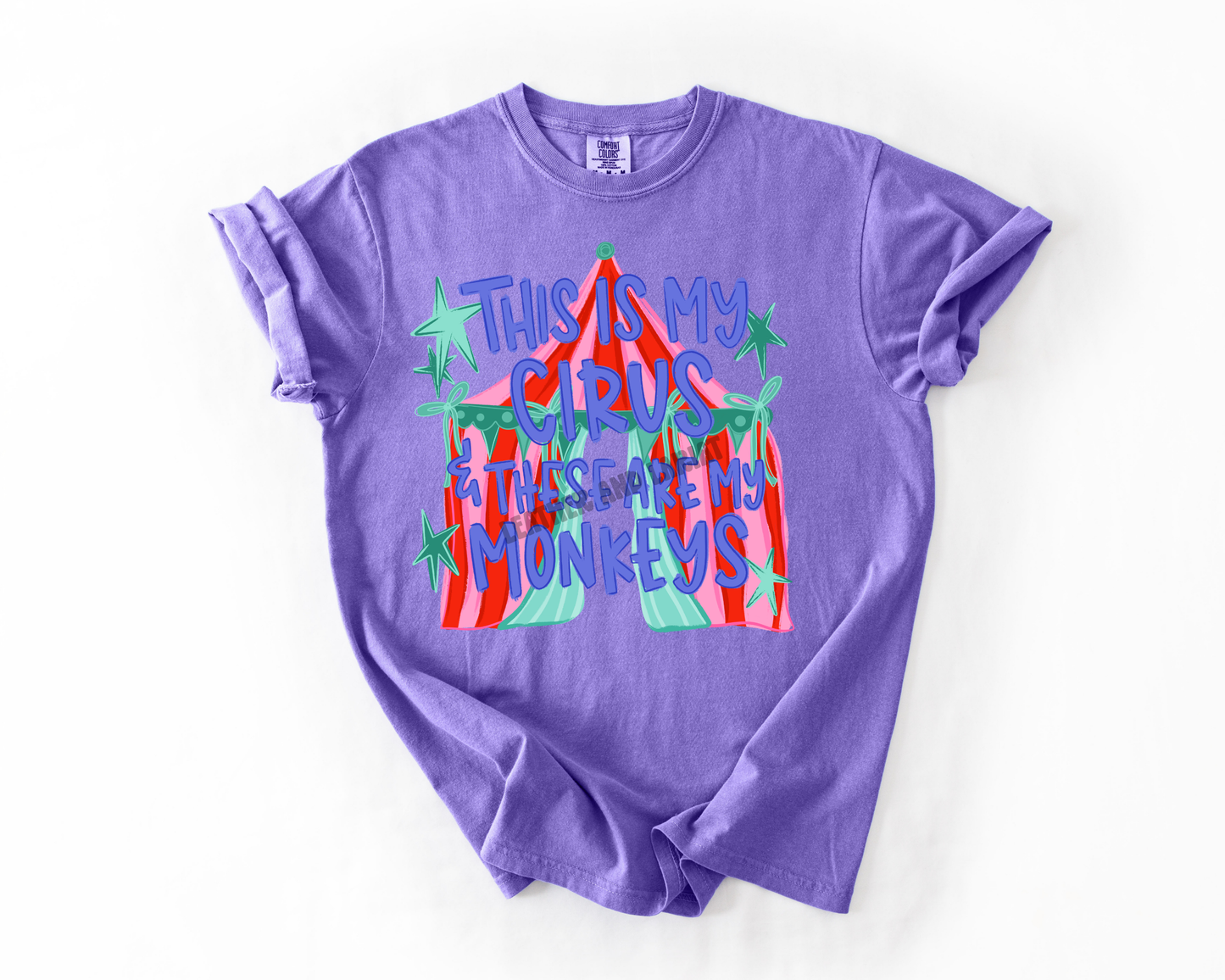 THIS IS MY CIRCUS AND THESE ARE MY MONKEYS COMFORT COLORS TEE