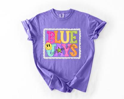 PREPPY BLUE JAYS GAME DAY COMFORT COLORS TEE